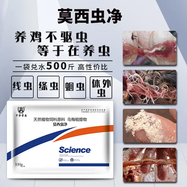 【莫西虫净】100g/袋兑水500斤 鸡鸭鹅鸽子蛋禽可用 复合型成分产品