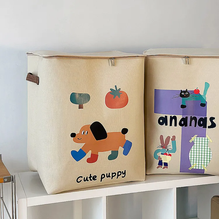 加厚特大号布艺带拉链防尘换季收纳袋衣柜储物箱