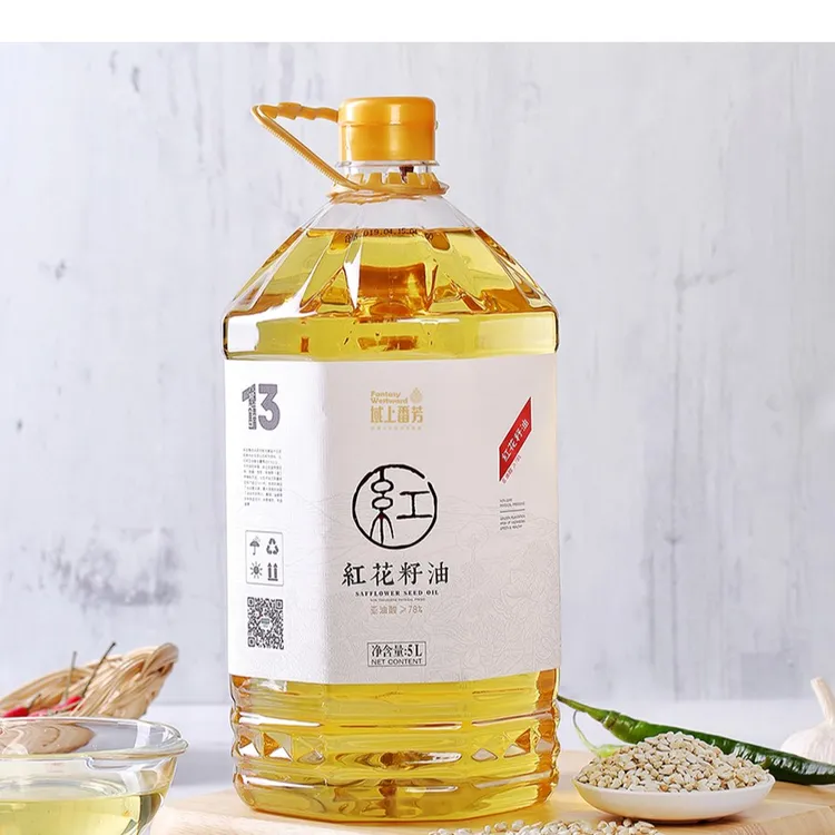 域上番芳【5升红花籽油】物理压榨一级食用油高亚油酸营养健康烹饪