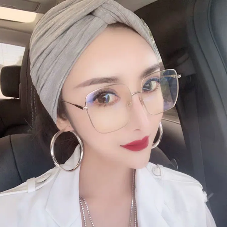网红新款 ins流行交叉宽发带头巾头饰短发遮盖发套运动黑色高级感