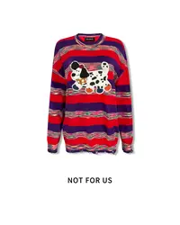 NOT FOR US25SS红色条纹小狗图案上衣