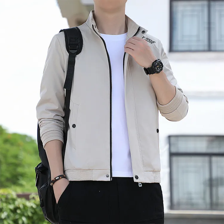 秋冬新款服装秋季新男式休闲商务立领夹克青修身薄百搭潮流