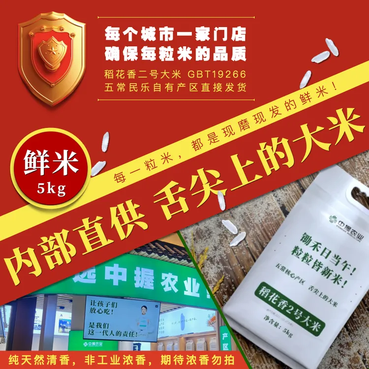 2025当季新米｜中握农业91分五常民乐稻花香二号大米｜自有产区现磨