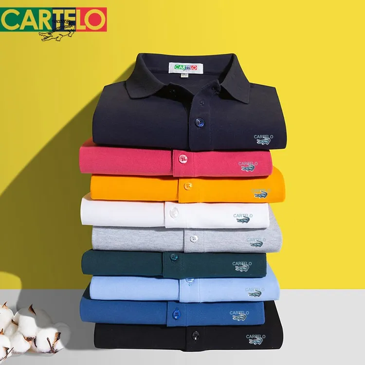 CARTELO/卡帝乐鳄鱼短袖POLO衫男夏宽松商务休闲体t恤翻领半袖潮