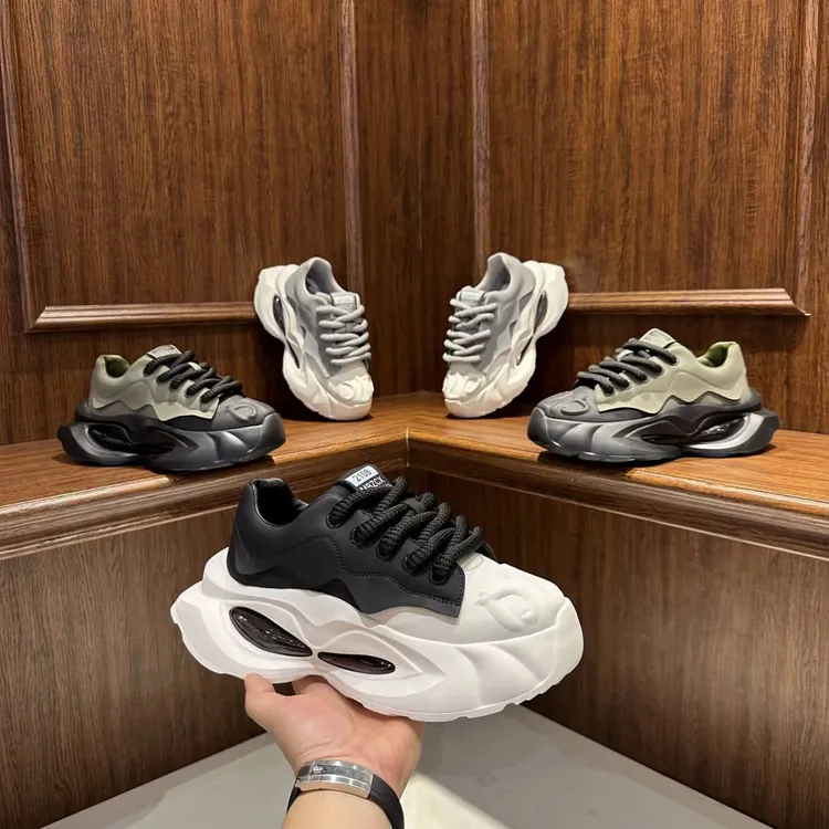 2025冬季新款加厚保暖舒适老爹鞋厚底潮流加厚休闲鞋简约增高男鞋