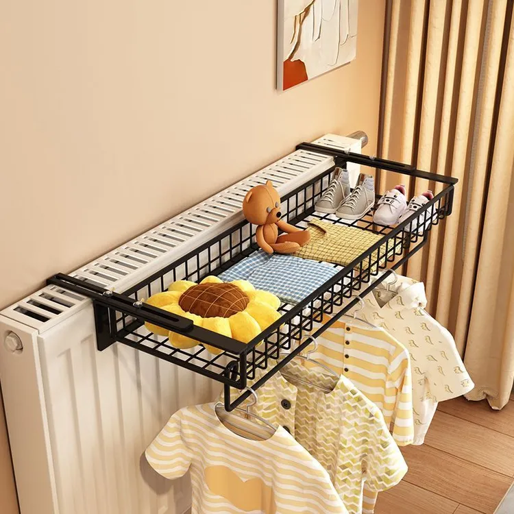 暖气片晾衣架家用暖气管上置物架烘干架衣架烘干衣服晾晒专用挂钩