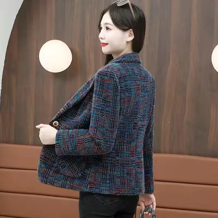 小香风毛呢短外套女秋冬新款修身显瘦小个子时尚百搭洋气呢子大衣