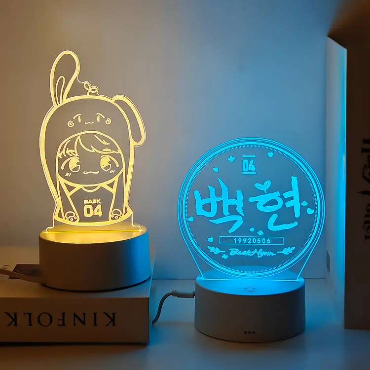 EXO边伯贤周边立牌手办公仔娃娃海报贴纸挂件同款礼物应援小夜灯