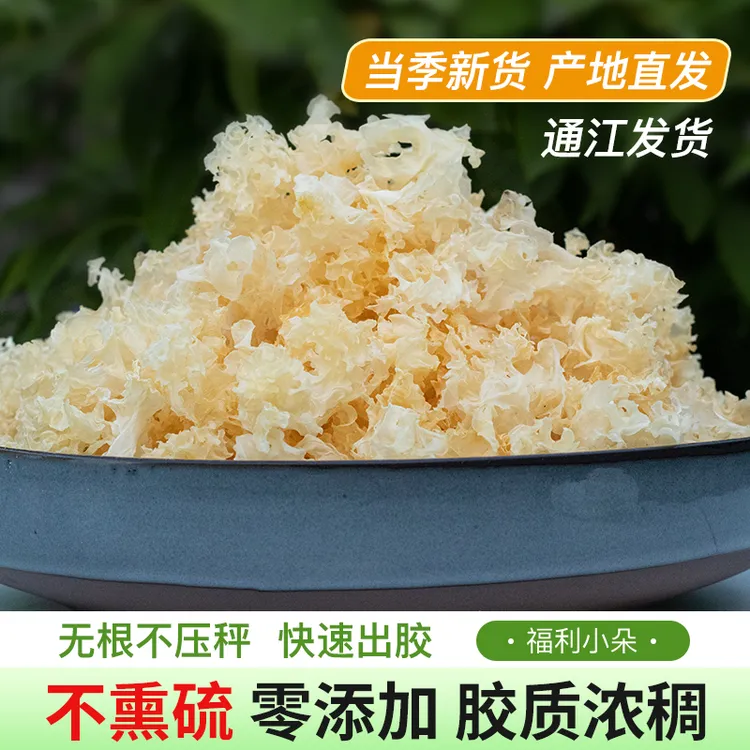 【小朵】正宗通江椴木银耳花干货碎片小雪耳莲子羹新鲜白木耳100g