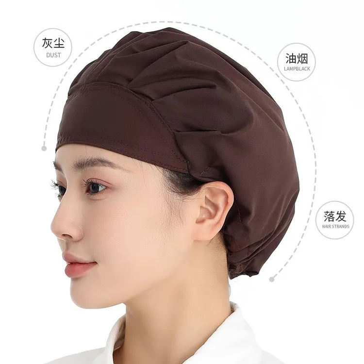 炒菜厨房帽做饭防油烟帽厨师帽车间防尘帽子女餐厅工作帽防掉头发