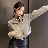 三条杠外套女2024新款爆款春秋季小个子开衫美式小外套短款卫衣女