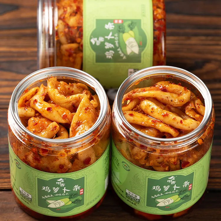 湖南衡阳特产金甲岭鸡萝卜条香辣味萝卜干下饭菜辣脆榨菜即食酱菜