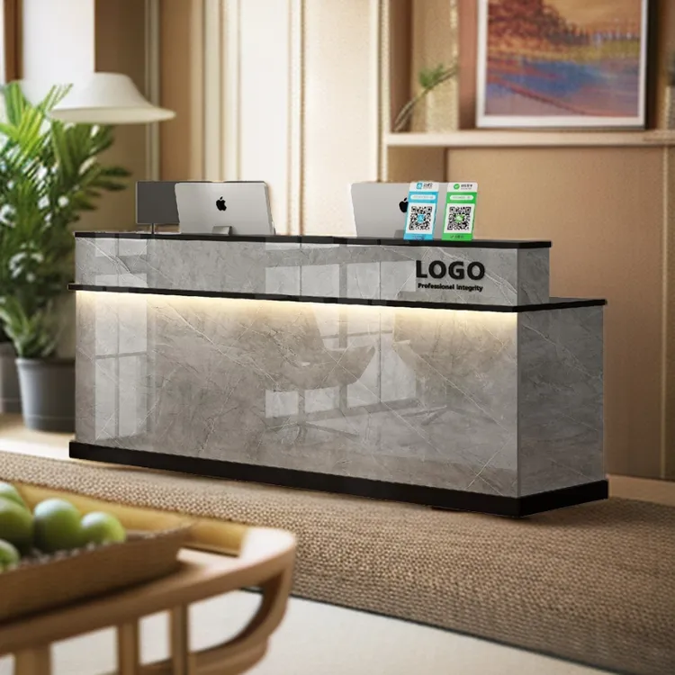 前台吧台收银台厂家直销定制加厚美容院服装店公司商用接待台柜台