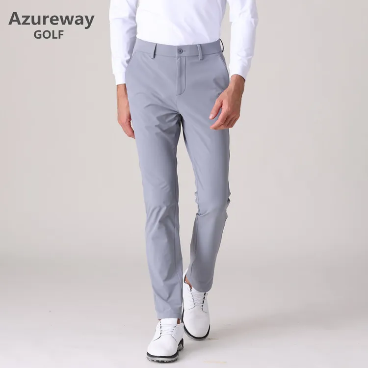 Azureway运动中厚高尔夫男长裤松紧腰速干弹力免烫裤子GOLF球衣服