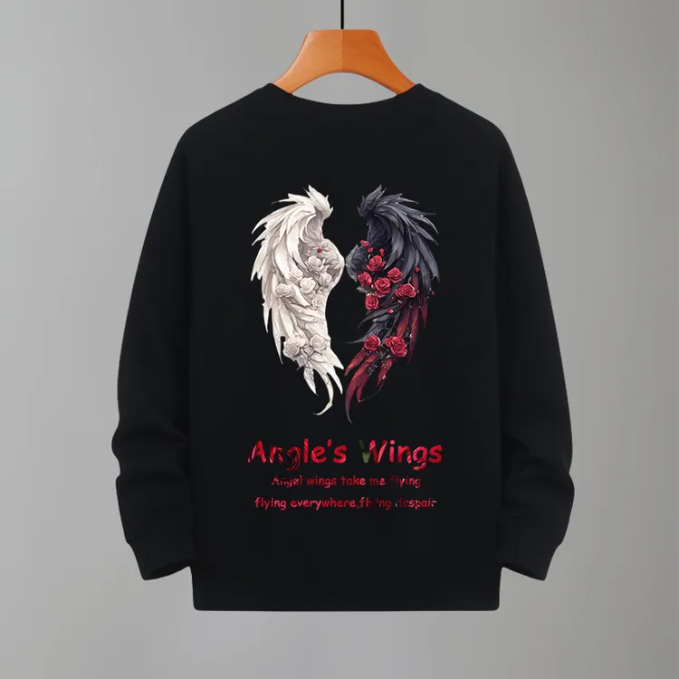 美式重磅潮牌纯棉卫衣男士秋冬季新款圆领套头长袖时尚休闲打底衫