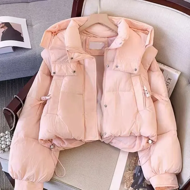 羽绒棉服女短款2024新款小个子爆加厚棉衣面包服外套宽松冬季802