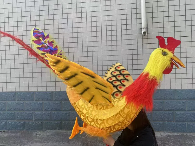 人举凤凰单人人舞凤凰民族戏剧凤凰表演道具凤凰船、毛驴旱船道具