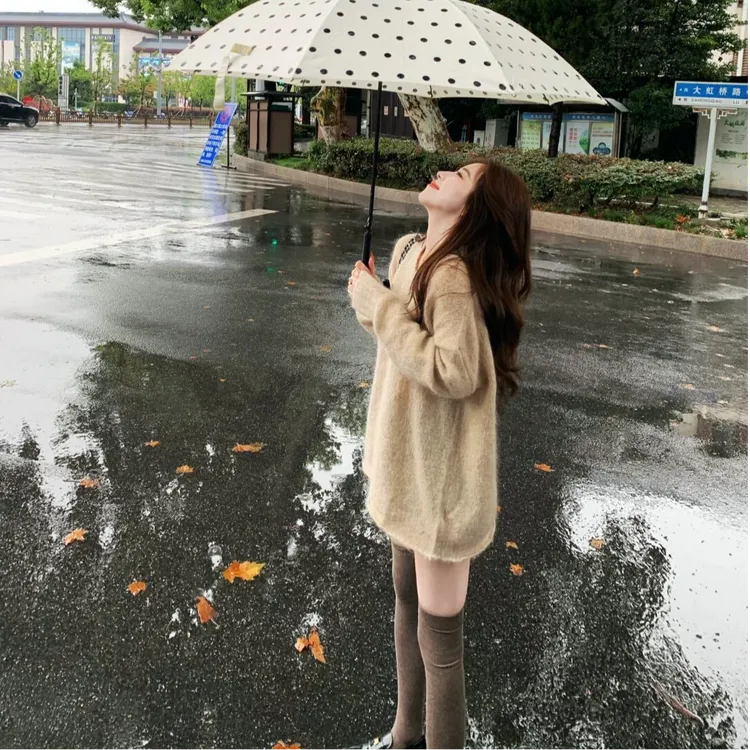 2024新款早秋冬季休闲简约气质长袖显瘦百搭时尚洋气上衣慵懒风