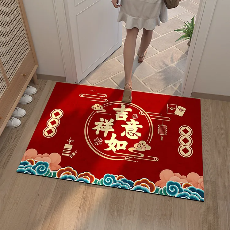 入户门红门垫吸水防滑耐磨好打理可裁剪硅藻泥地垫门口垫子