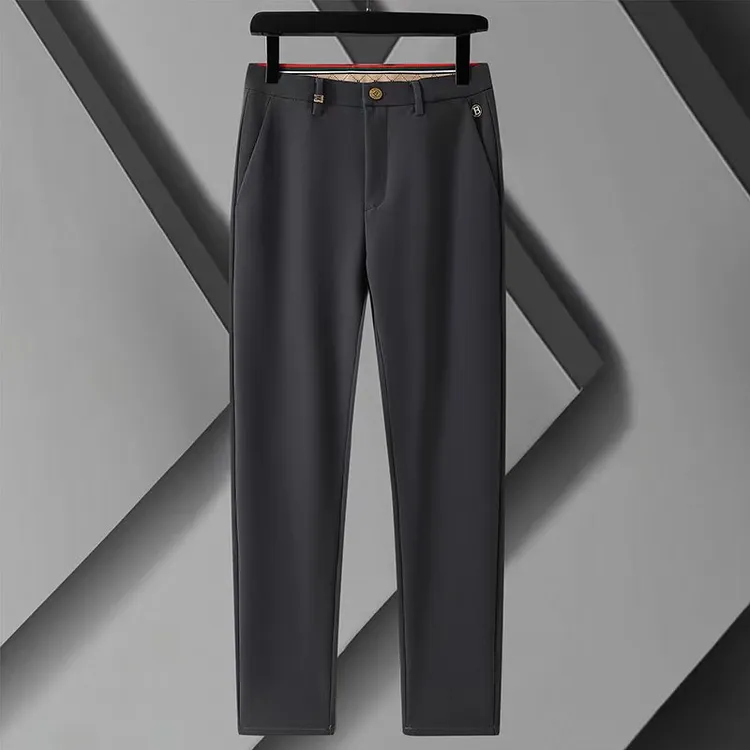 001-200夏季薄款男士高弹免烫商务休闲裤男裤裤子中腰修身小直筒