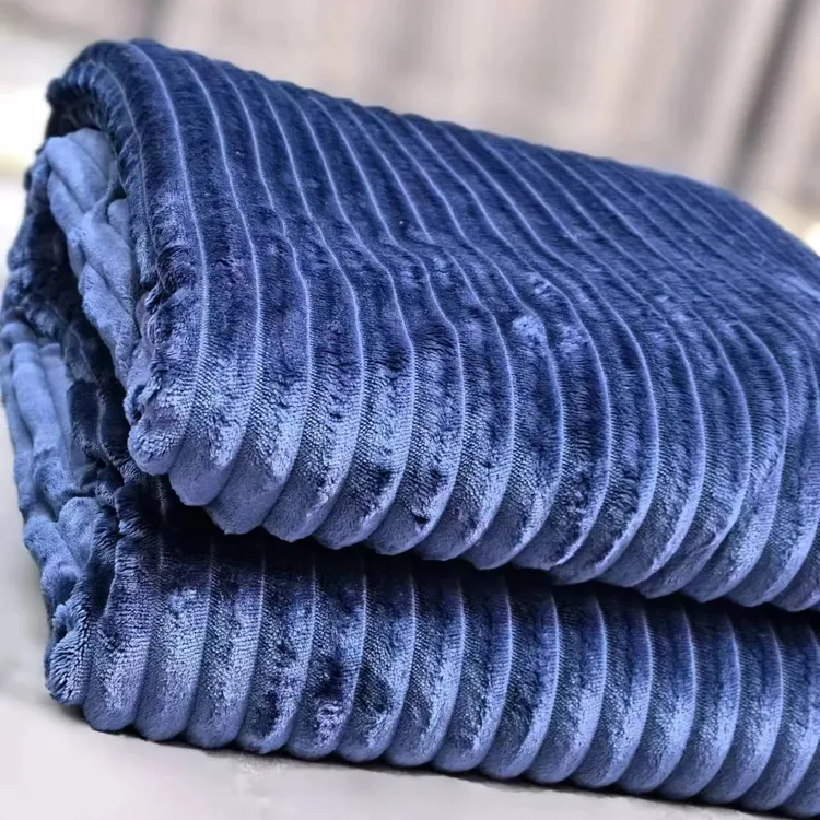 〈老板推荐〉轻奢抽条沙发盖毯双层多功能办公室车载毯厚午睡毯