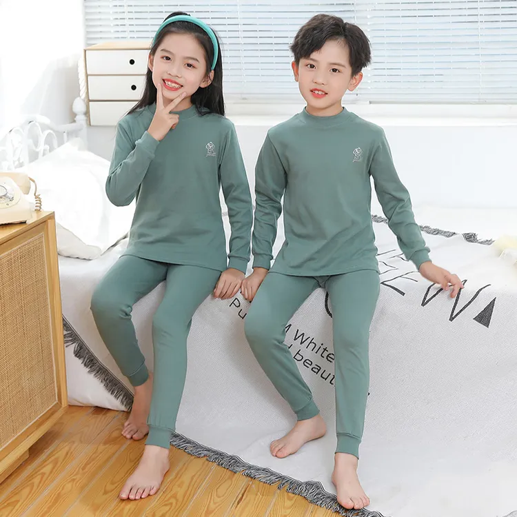 中领儿童内衣套装春秋纯棉男女童秋衣秋裤薄款宝宝中大童线衣线裤