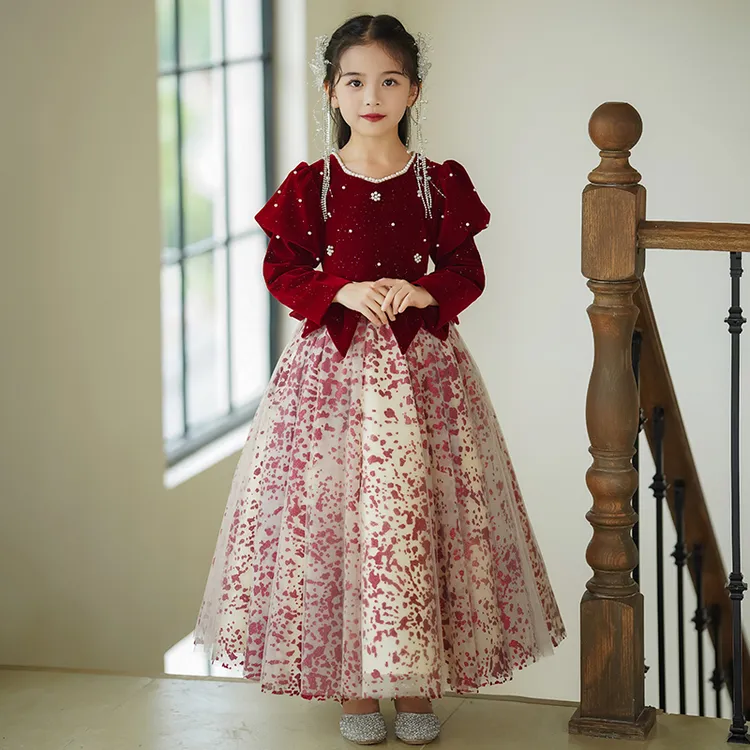 女童礼服宴会小众高端2025新款女孩花童婚礼生日洋气公主裙晚礼服