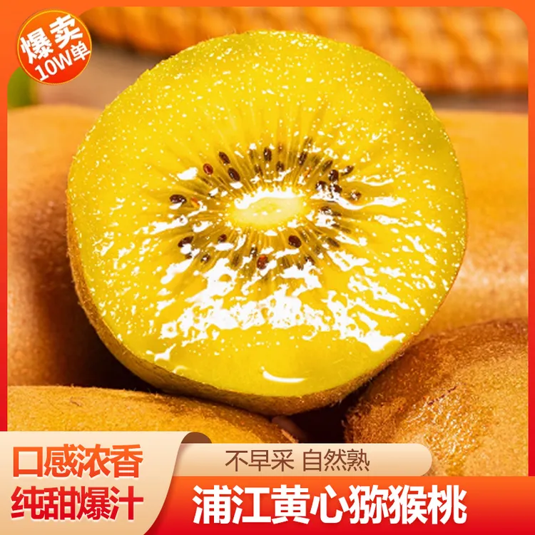 江乐果【黄金奇异果】四川蒲江黄心猕猴桃果新鲜水果现采现发老树果