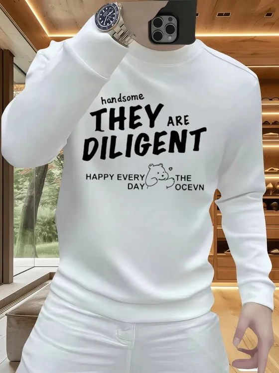 秋上新重磅秋冬季款圆领男士卫衣男加绒长袖潮牌美式宽松百搭上衣