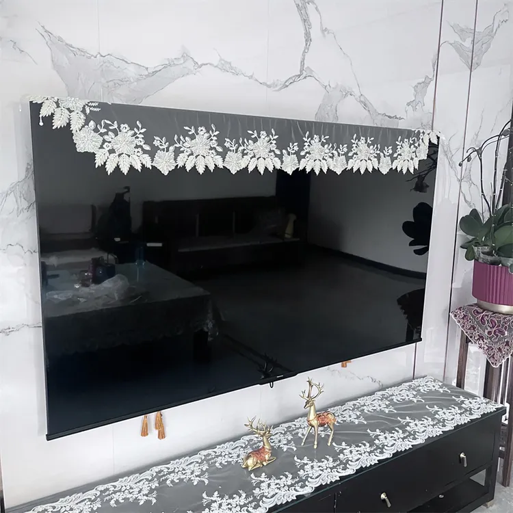 美式奢华重工手工钉珠蕾丝电视盖巾茶几餐桌五斗柜盖巾电视柜盖巾