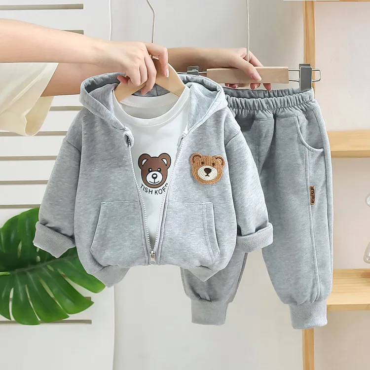 儿童秋套装款洋气一岁宝宝时髦春秋季童装小女孩开衫三件套衣服