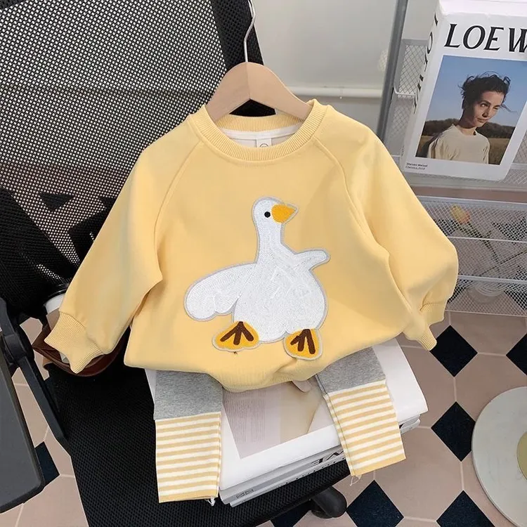 【工厂直销】女童套装秋装新款洋气卫衣公主两件套