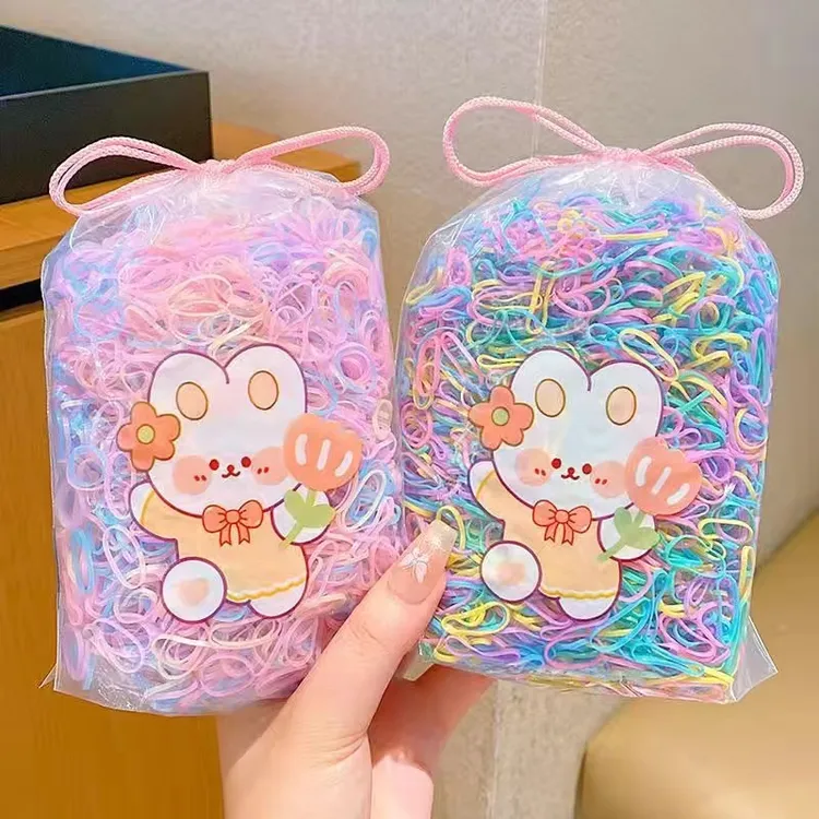 一次性儿童扎头发橡皮筋女童宝宝不伤发0-3岁发圈女童彩色头绳