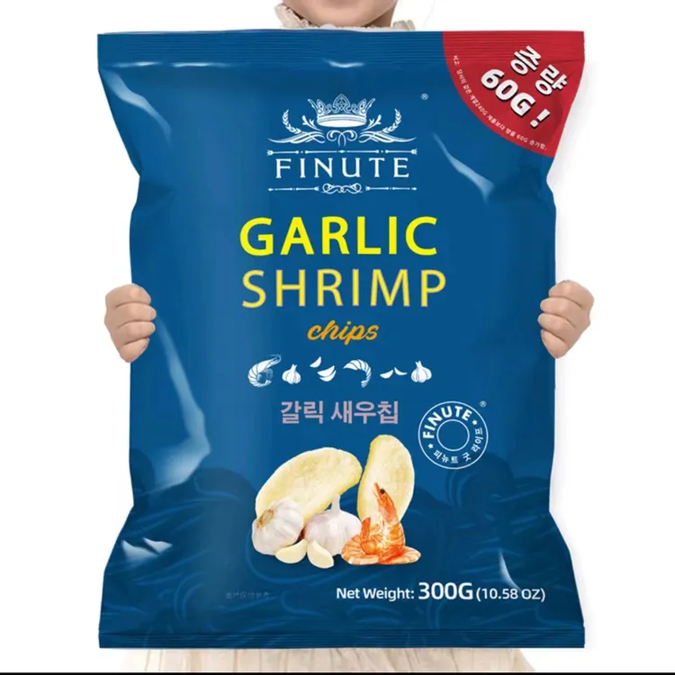 【会员超市】韩国进口 趣来福蒜香味虾片300g