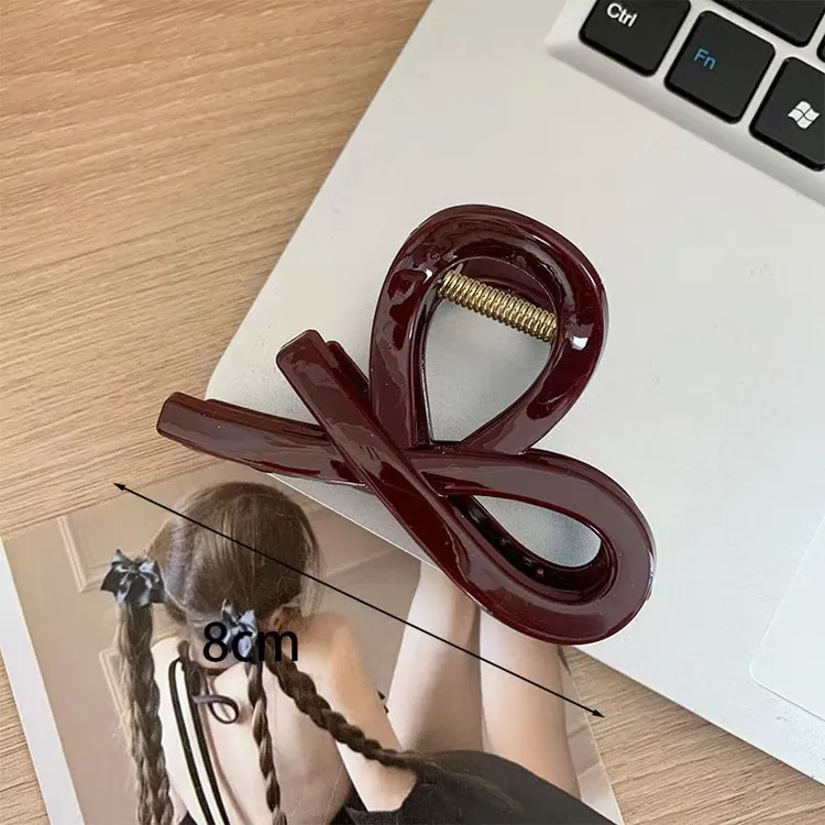 洋气高级约8厘米安克拉红一款多用不挑发量新款抓夹