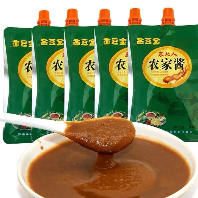 东北传统大酱 自然发酵 咸！微臭！非东北老乡慎拍180克X5袋包邮