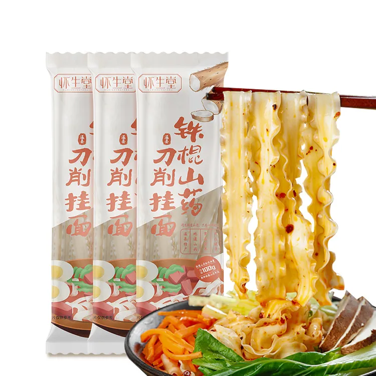 怀生堂铁棍山药刀削挂面 方便速食宽面 袋装 180g*6袋