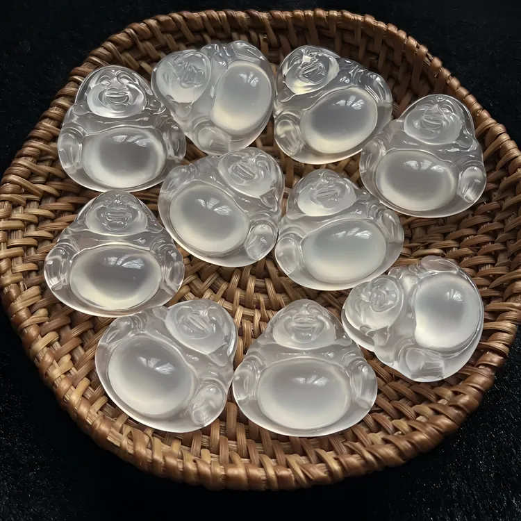 冰种天然玛瑙佛公玉石吊坠女正品玉佛 高冰女士礼物