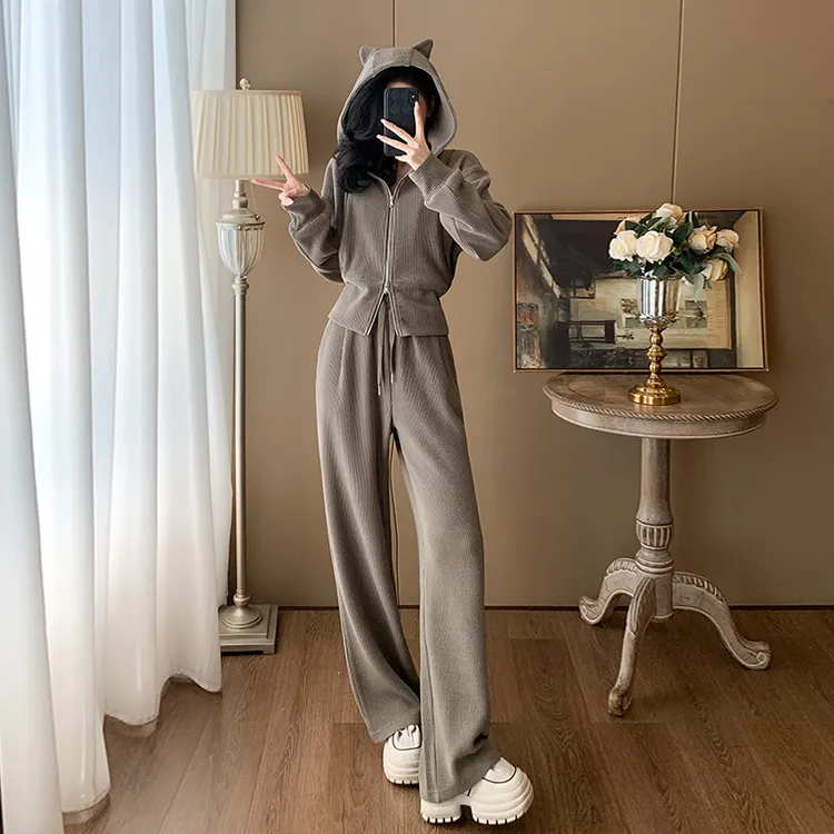 休闲连帽运动套装女款早秋季爆款时尚气质洋气网红潮流减龄两件套
