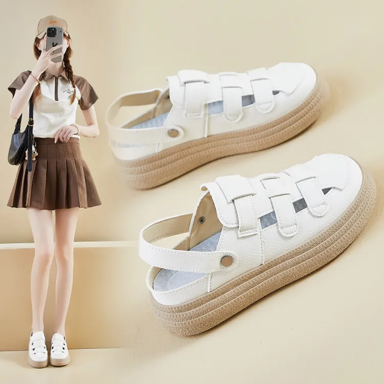 温州女鞋单鞋女2024新款夏季玛丽珍瓢鞋温柔风凉鞋配裙子芭蕾白