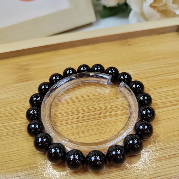 6号斯里兰卡橙黄高品质单圈手链卡7.7㎜10㎜莫桑比克天然酒红石榴石