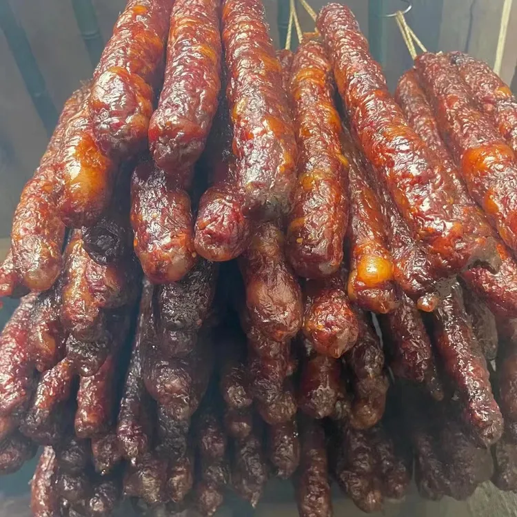 四川粮食猪肉肠 麻辣味 五香味 1斤装腌制食用川味风干烟熏制作