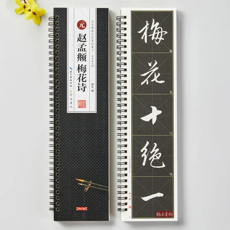 赵孟頫梅花诗名家碑帖近距离临摹字卡单字放大版米字格附旁注赵体