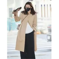 【单排扣】2025经典翻领单排扣休闲风衣外套女秋新款风衣899