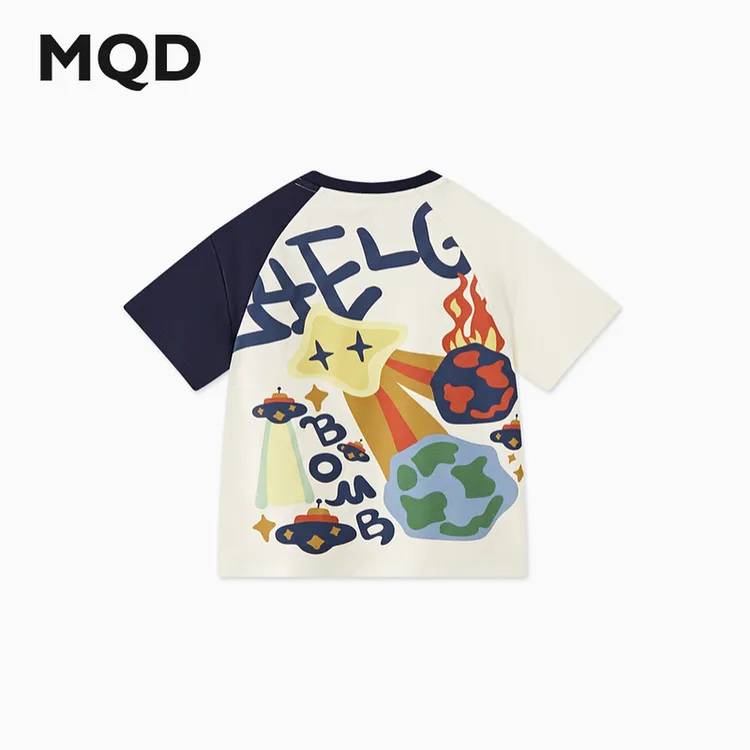 【亲子款】MQD童装儿童夏新款潮酷休闲短袖T恤时尚圆领趣味大童情侣