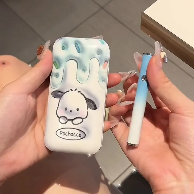 可爱卡通烟盒带打火机可放粗中细三种规格抗压防潮粗细通用送闺蜜