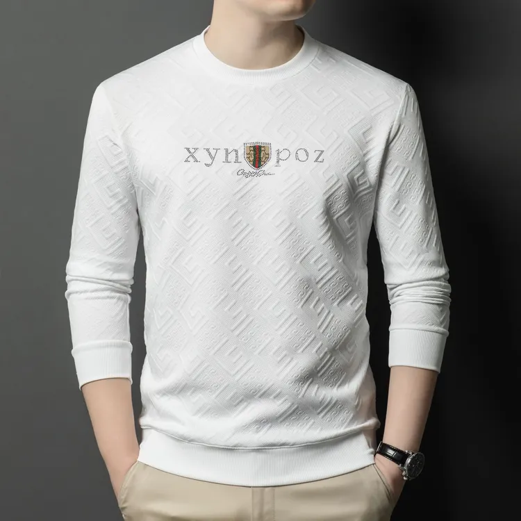 潮牌服饰男女同款春秋百搭时尚休闲提花圆领情侣款卫衣