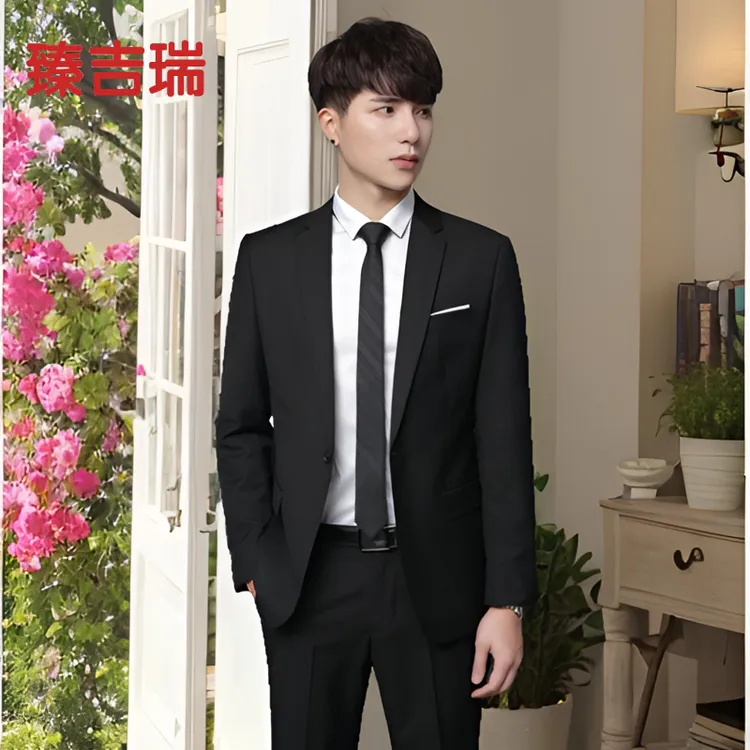 西装套装男士青年学生韩版西服外套上衣休闲商务修身伴郎礼服正装