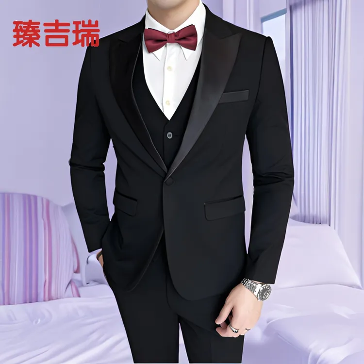 八件套礼服男士婚礼西服帅气韩版结婚新郎英伦西装宴会西服男套装