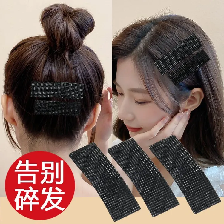 发夹侧边一字夹碎发卡女新款后脑勺刘海bb夹头发夹子头饰黑色卡子
